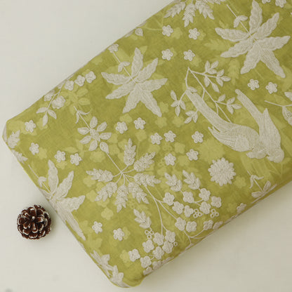 Mul Chanderi Embroidery Fabric