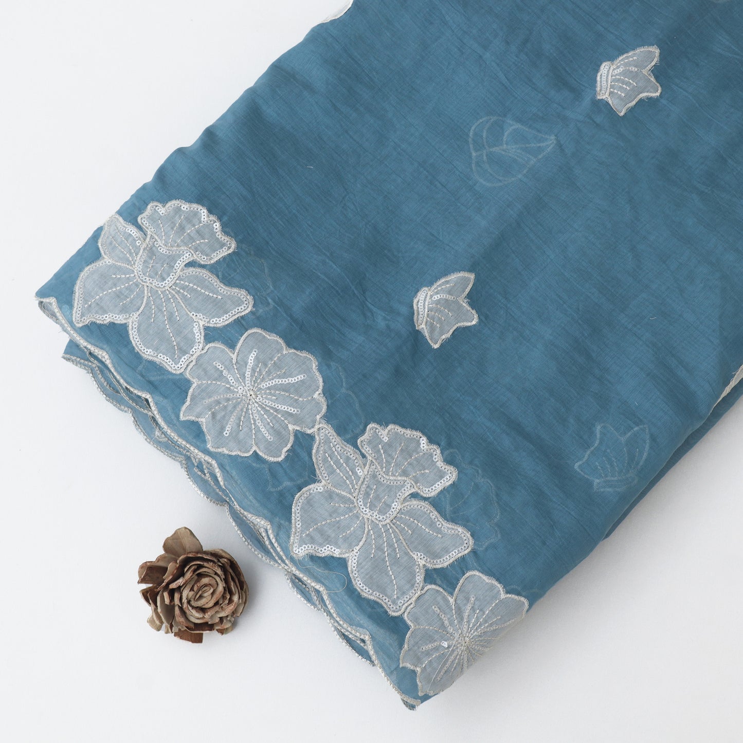 Mul Chanderi Border Embroidery Dupatta