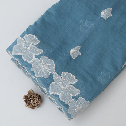 Mul Chanderi Border Embroidery Dupatta