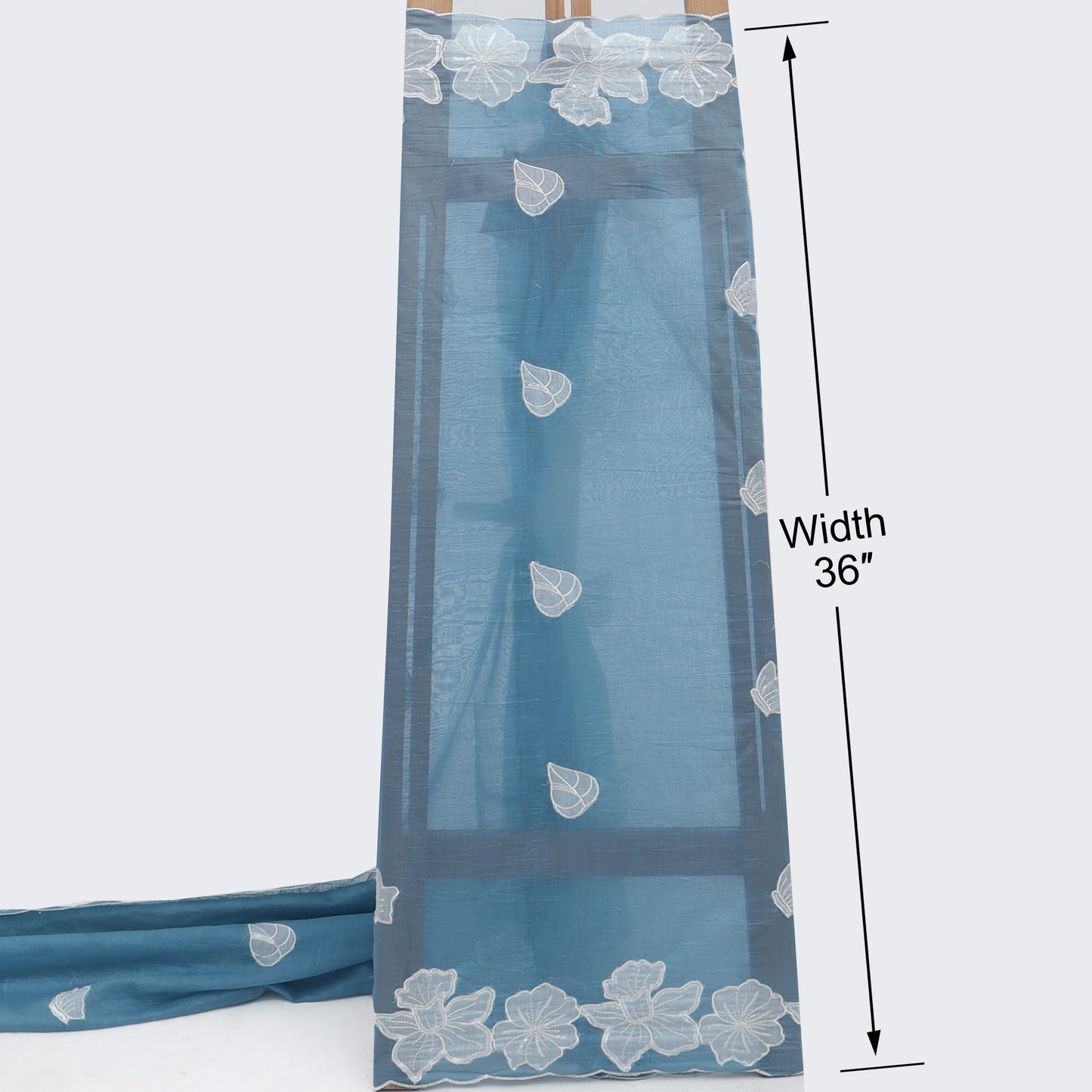 Mul Chanderi Border Embroidery Dupatta