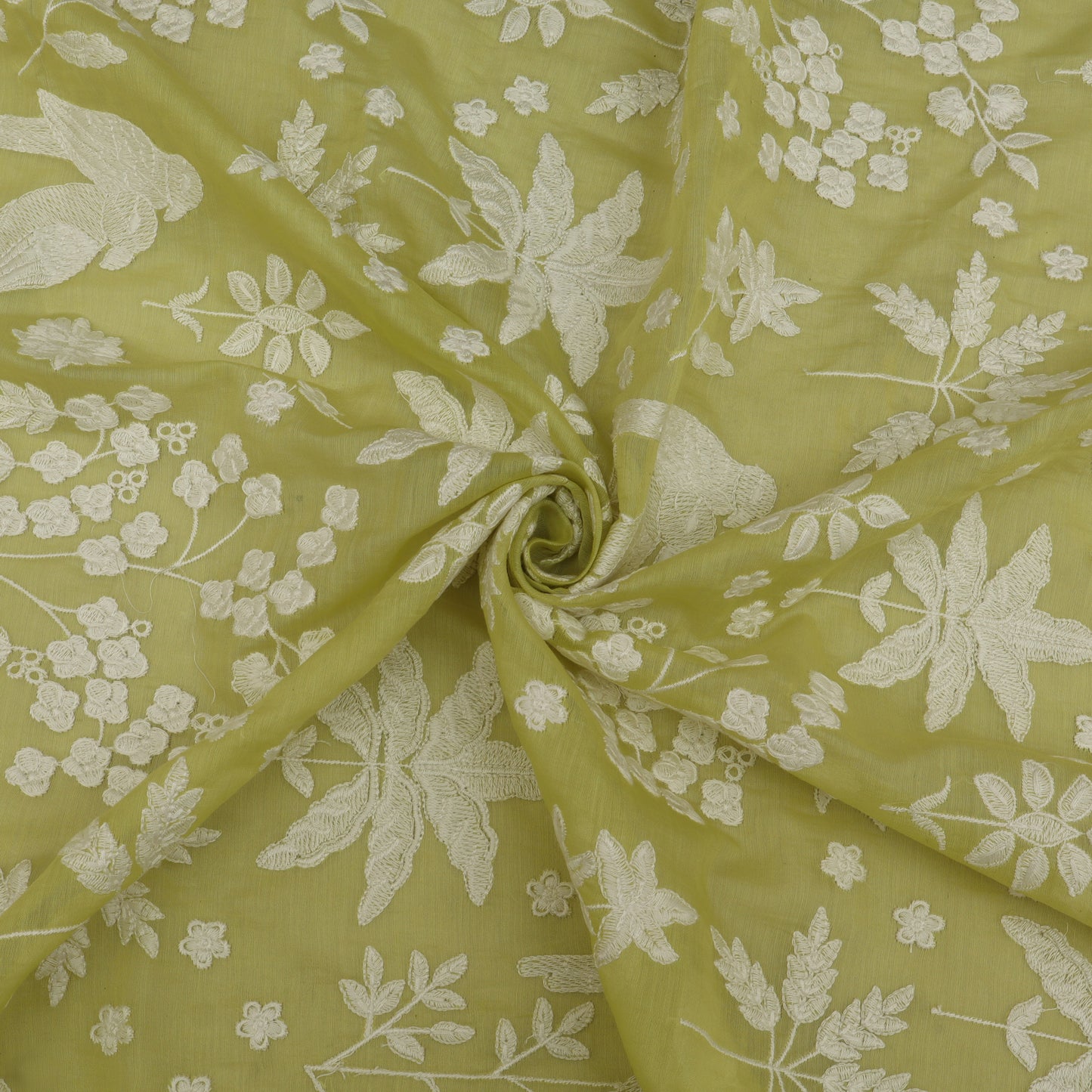 Mul Chanderi Embroidery Fabric
