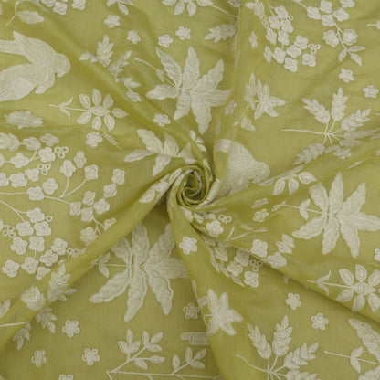 Mul Chanderi Embroidery Fabric