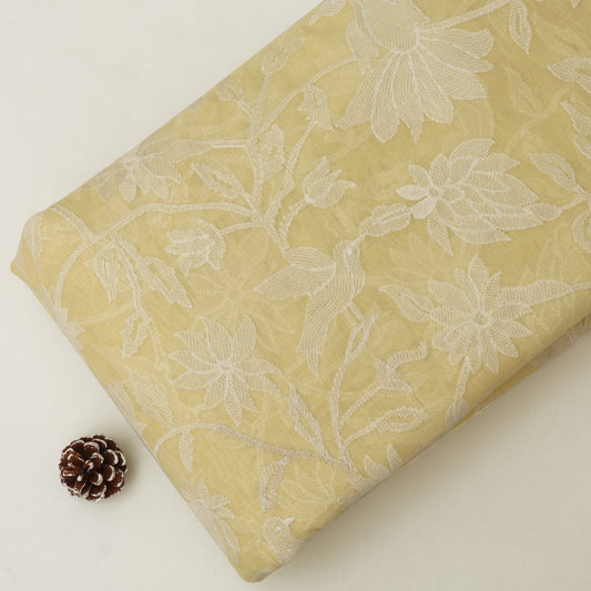Mul Chanderi Embroidery Fabric