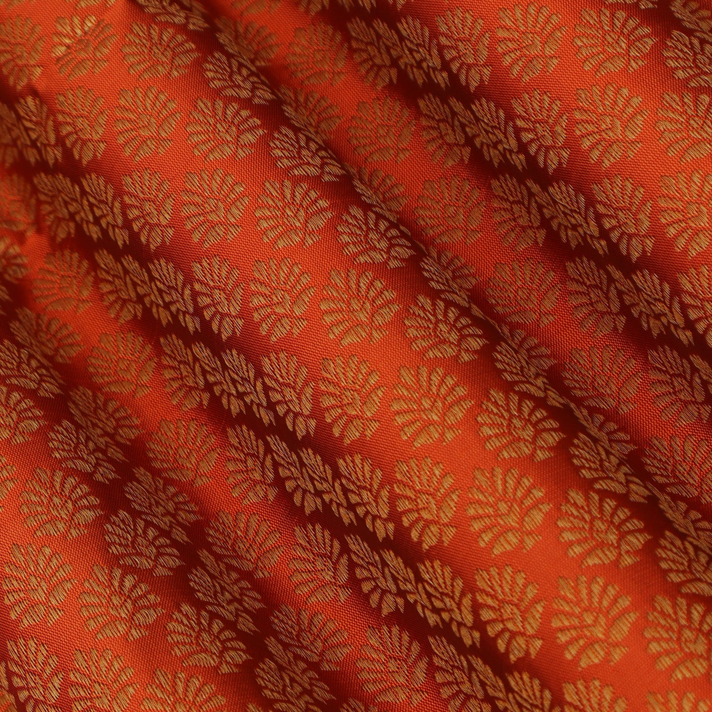 Rust Color Brocade Fabric