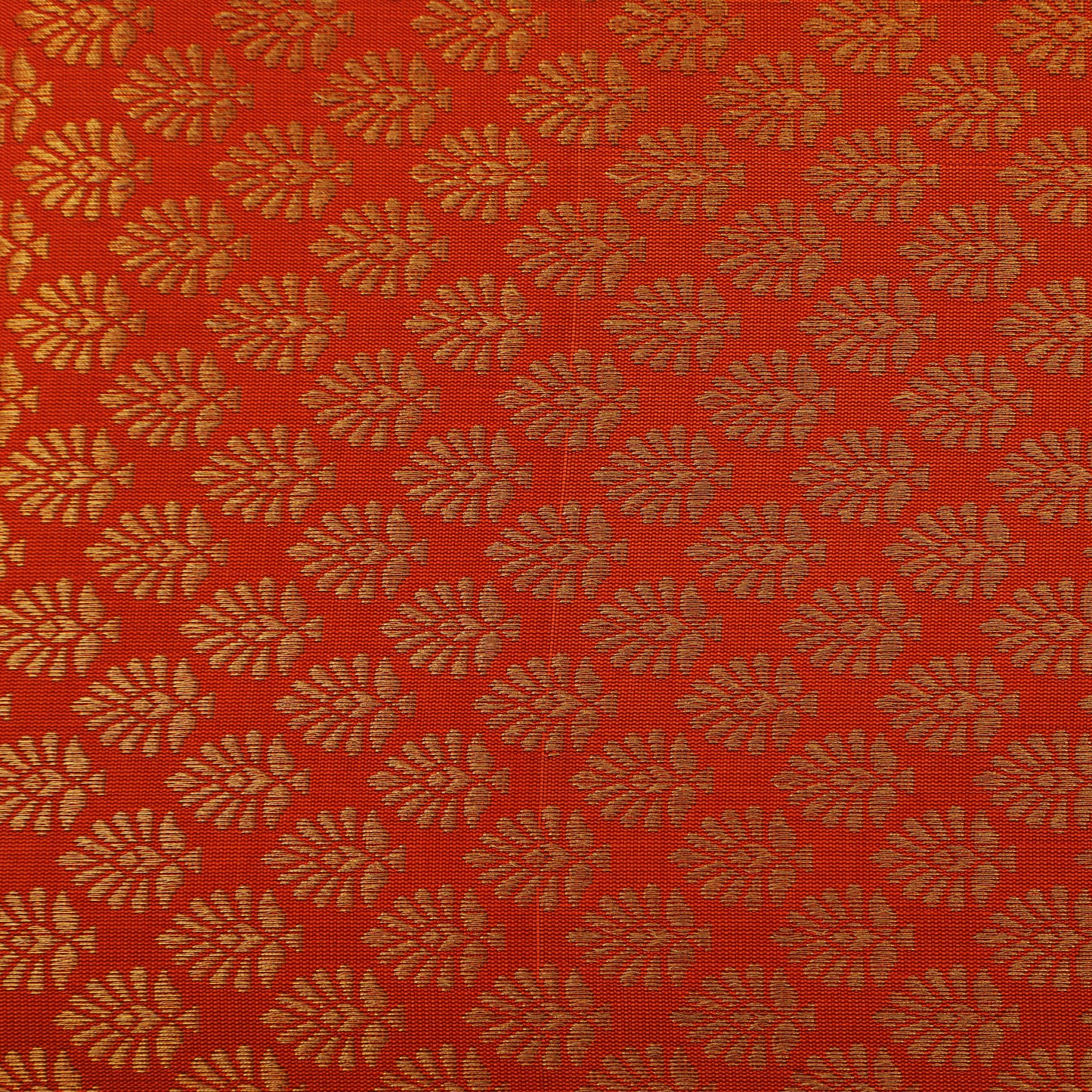 Rust Color Brocade Fabric