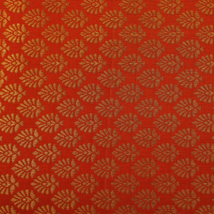 Rust Color Brocade Fabric