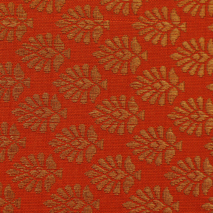 Rust Color Brocade Fabric