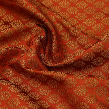 Rust Color Brocade Fabric