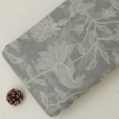 Mul Chanderi Embroidery Fabric