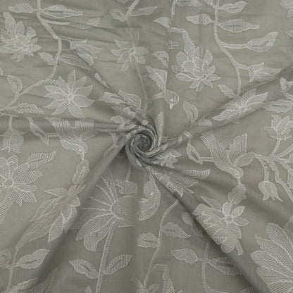 Mul Chanderi Embroidery Fabric