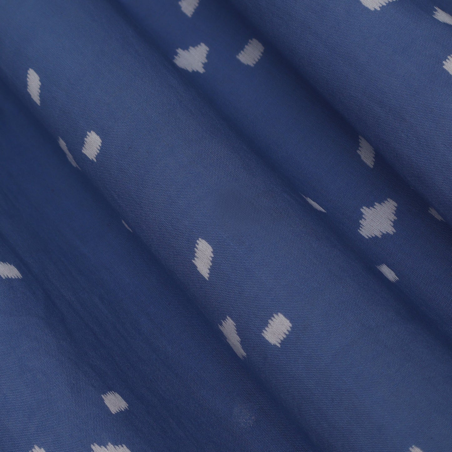 Blue Color Mulmul Print Fabric