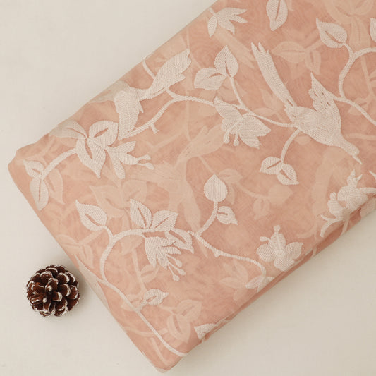 Mul Chanderi Embroidery Fabric