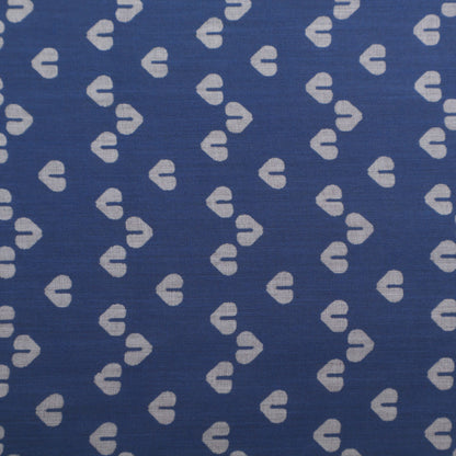 Blue Color Mulmul Print Fabric