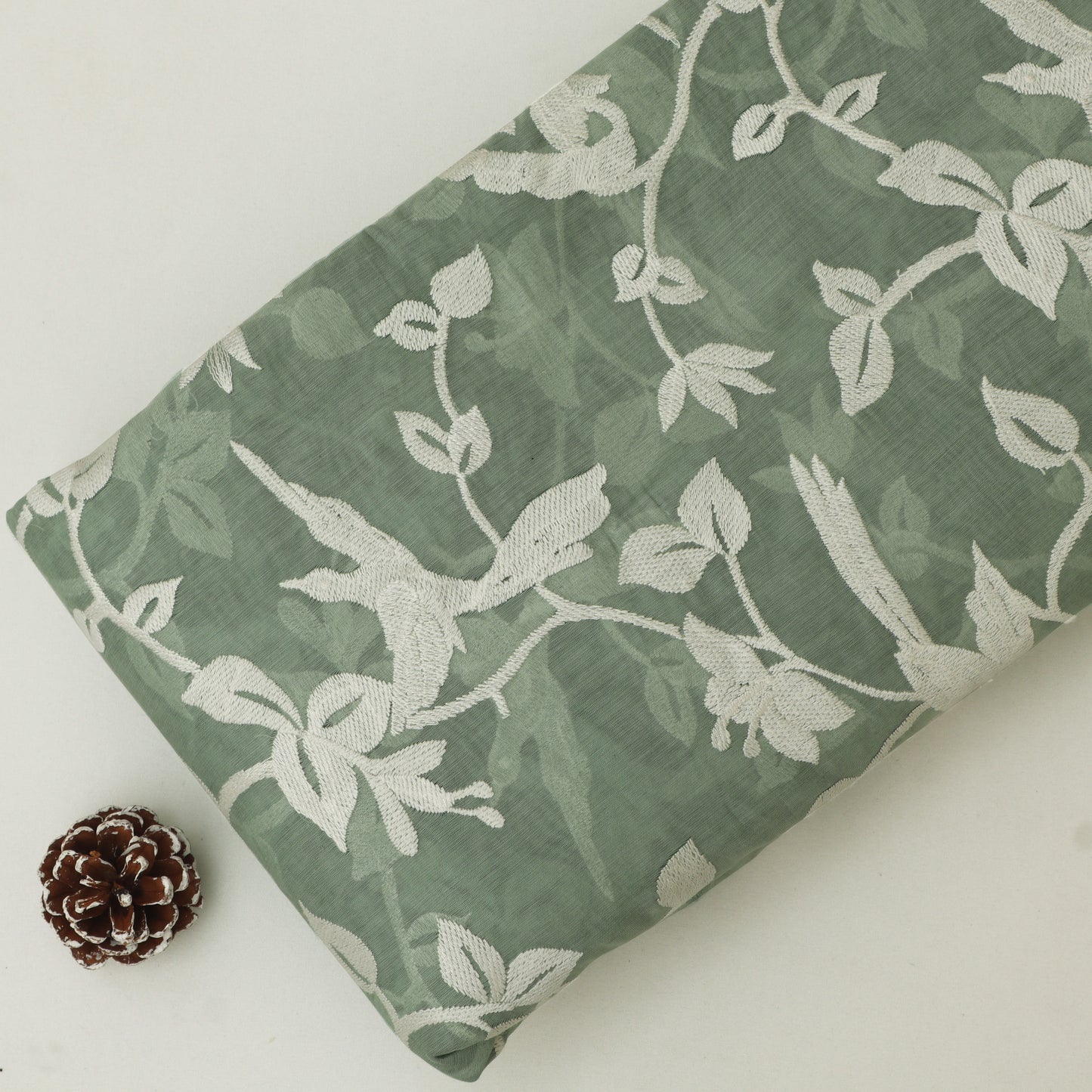 Mul Chanderi Embroidery Fabric