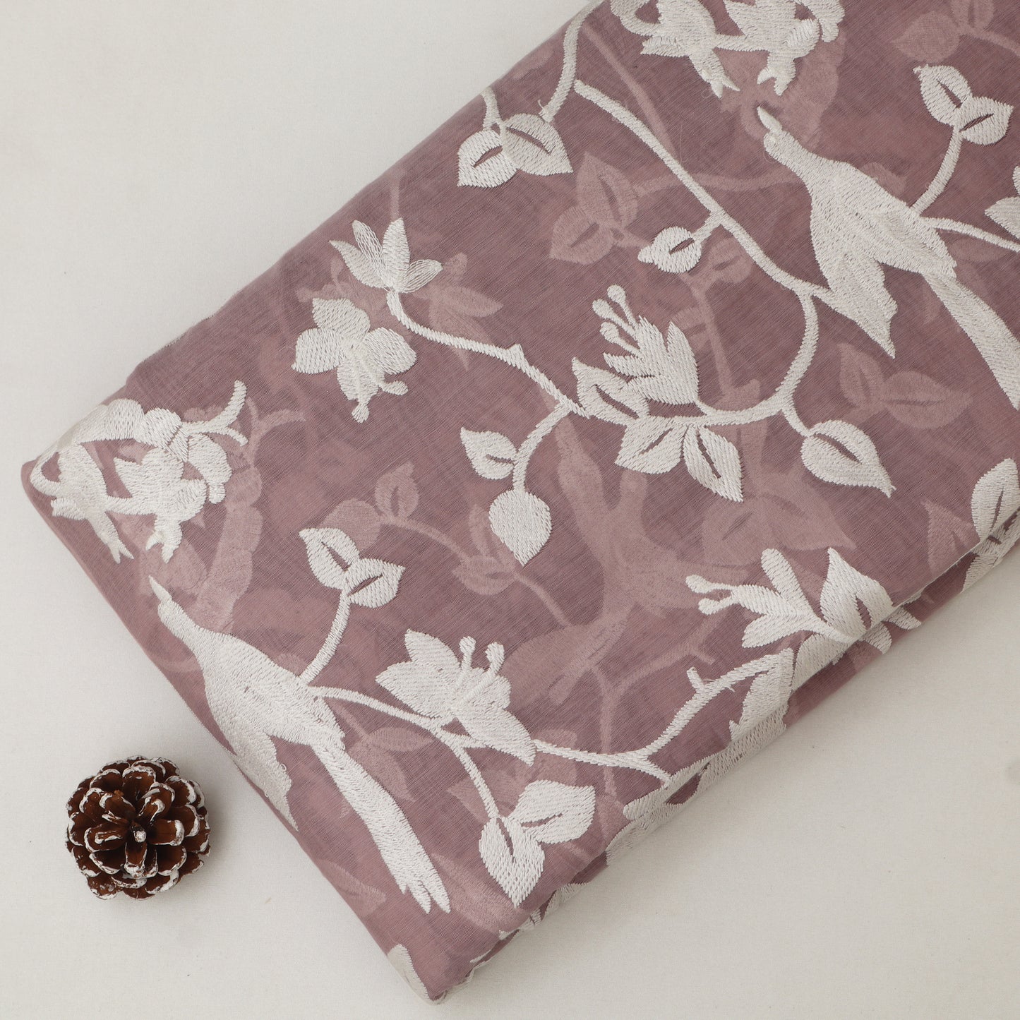 Mul Chanderi Embroidery Fabric