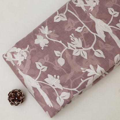 Mul Chanderi Embroidery Fabric