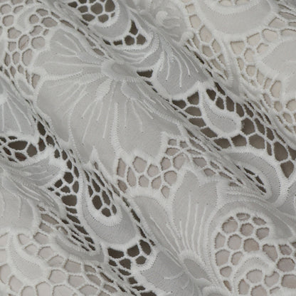 White Color Crosia Cotton Fabric