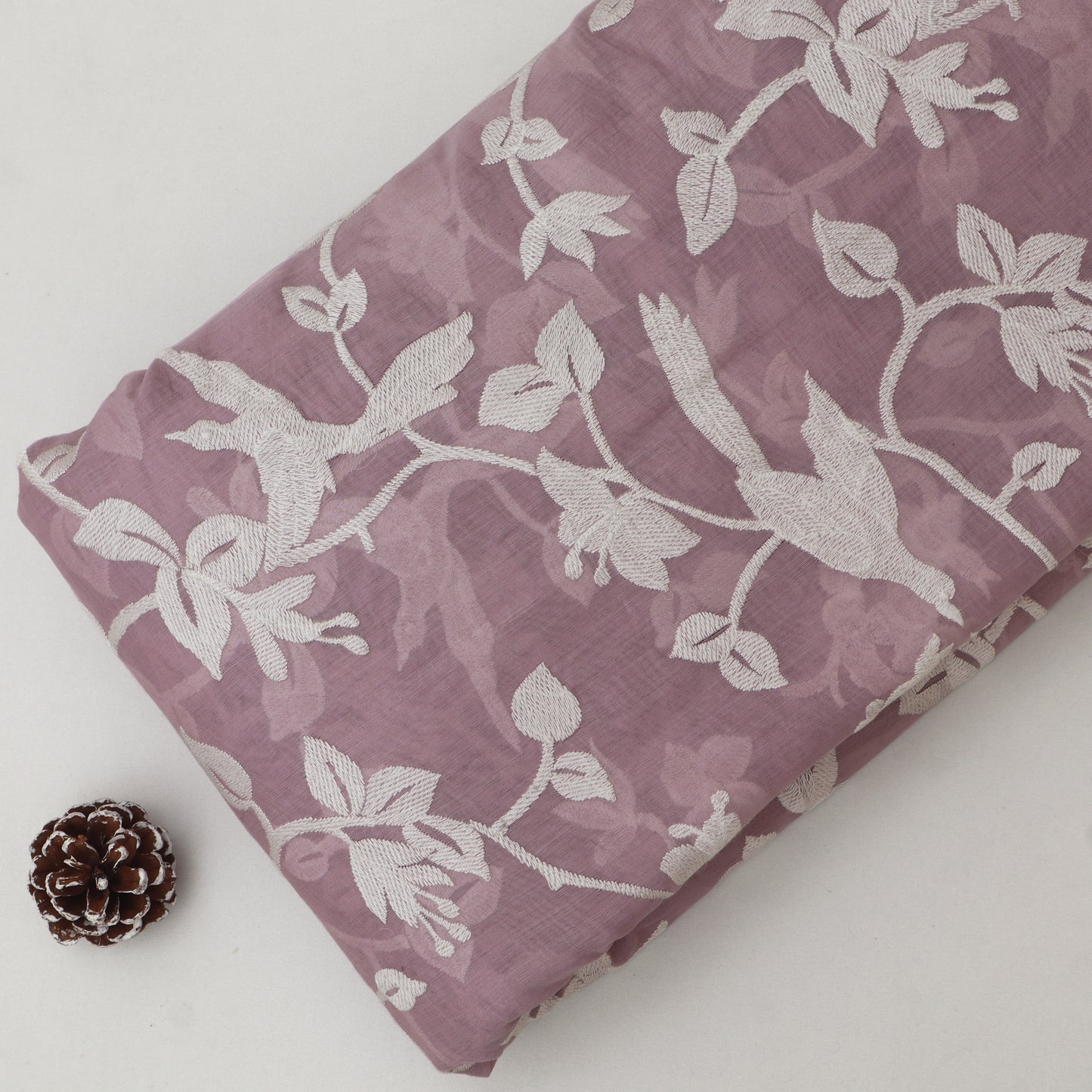 Mul Chanderi Embroidery Fabric