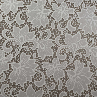 White Color Crosia Cotton Fabric