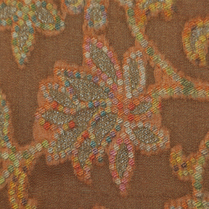 Peach Color Pure Brocade Fabric