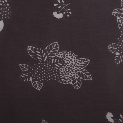 Blackberry Burgundi Color Mulmul Print Fabric