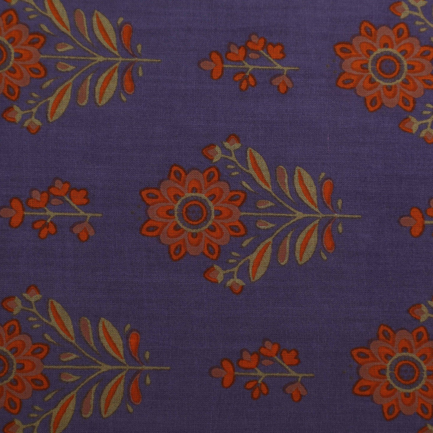 Purple Color Mulmul Print Fabric