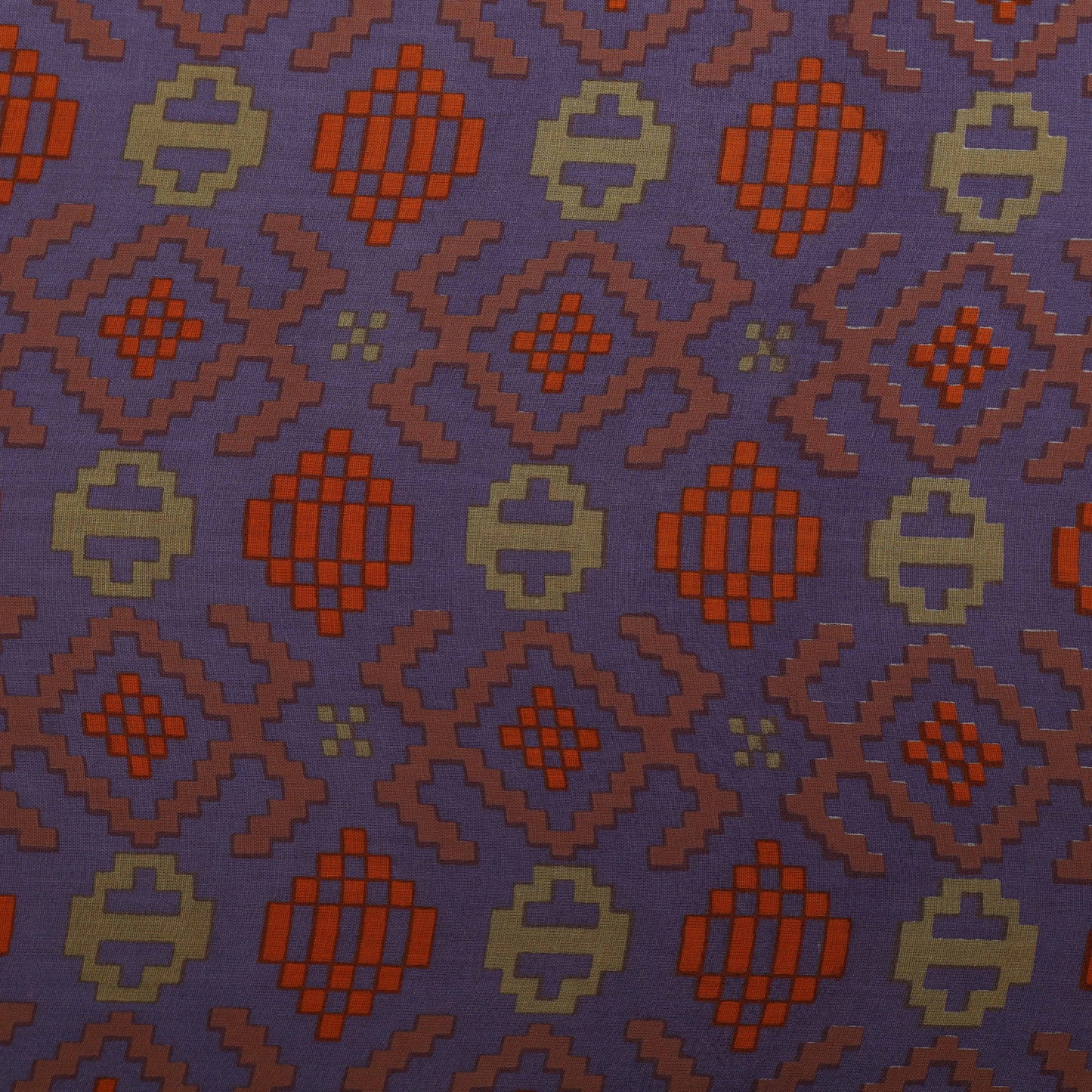 Lavender Color Mulmul Print Fabric