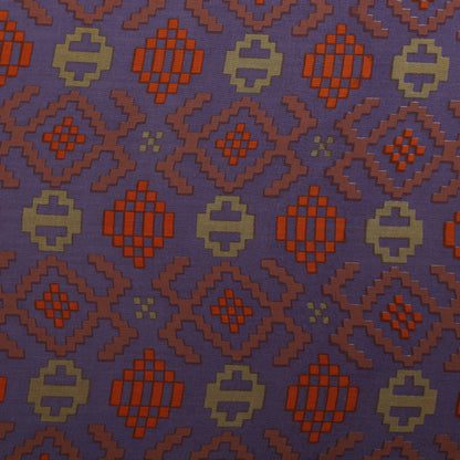 Lavender Color Mulmul Print Fabric