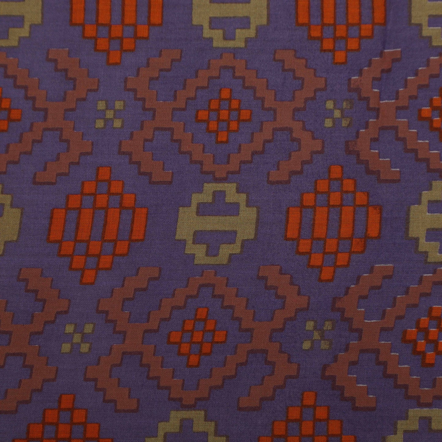 Lavender Color Mulmul Print Fabric