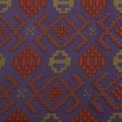 Lavender Color Mulmul Print Fabric