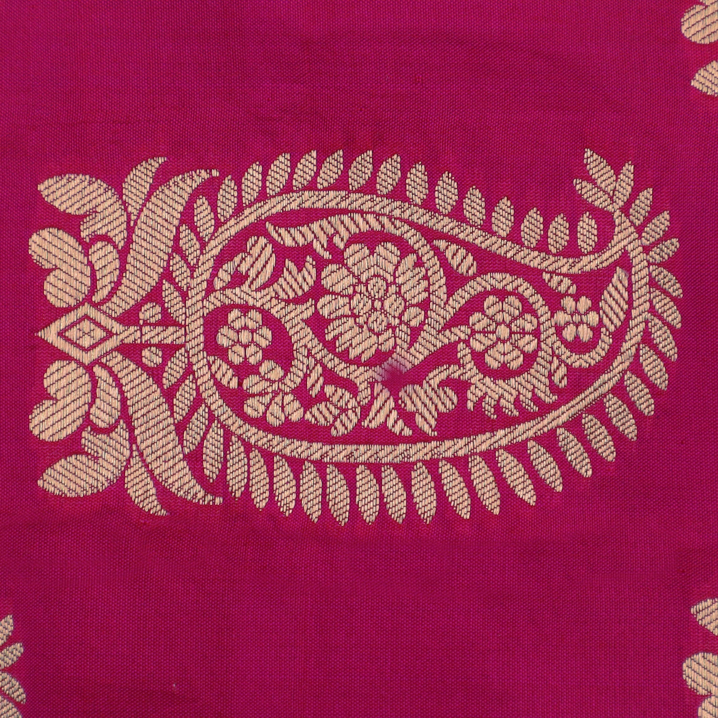 Hot Pink Color Pure Brocade Fabric