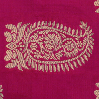 Hot Pink Color Pure Brocade Fabric