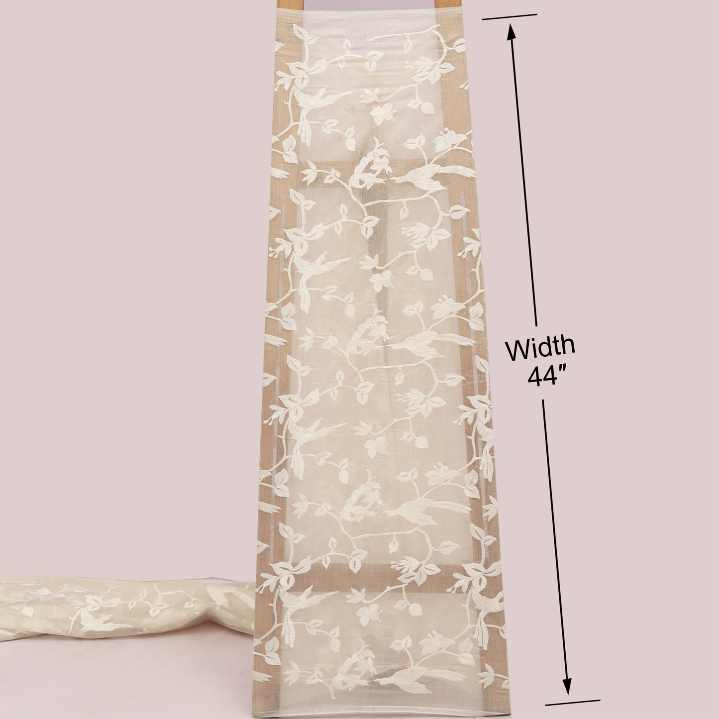 Mul Chanderi Embroidery Fabric