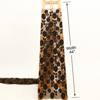 Net Velvet Embroidery Fabric