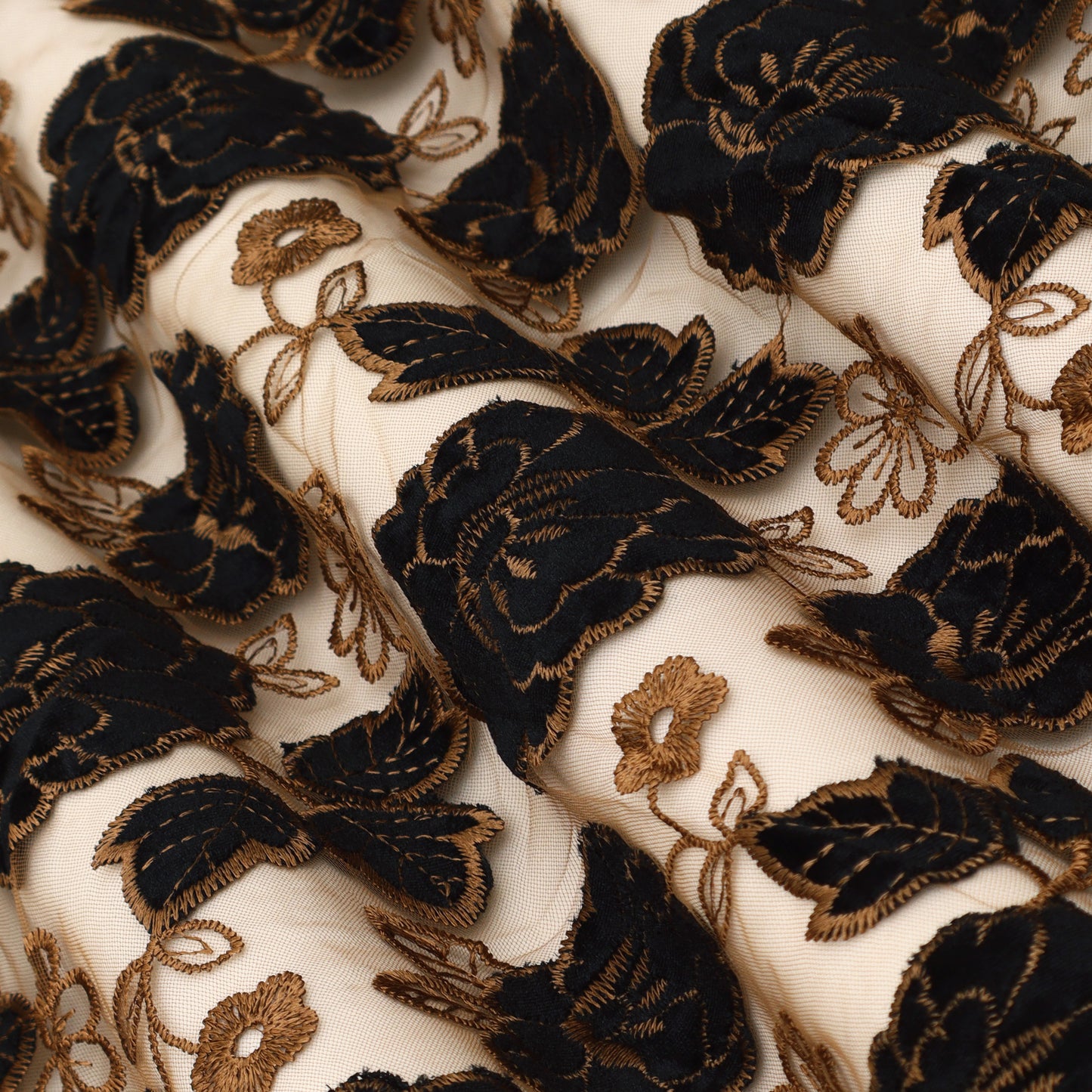 Net Velvet Embroidery Fabric