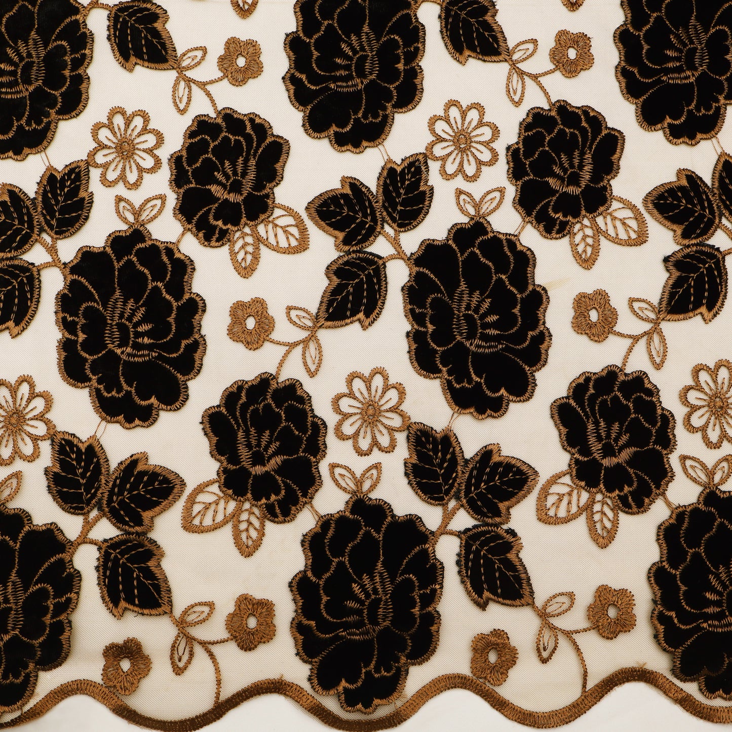 Net Velvet Embroidery Fabric