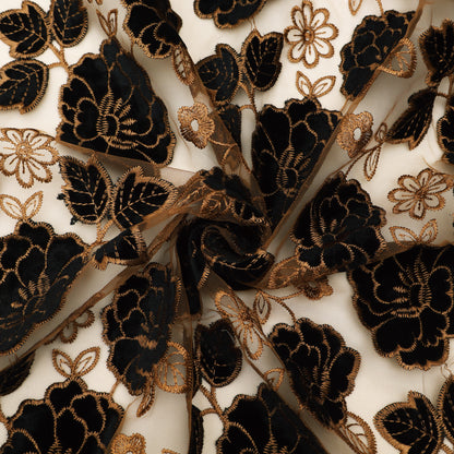 Net Velvet Embroidery Fabric