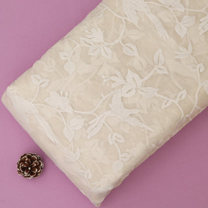 Mul Chanderi Embroidery Fabric