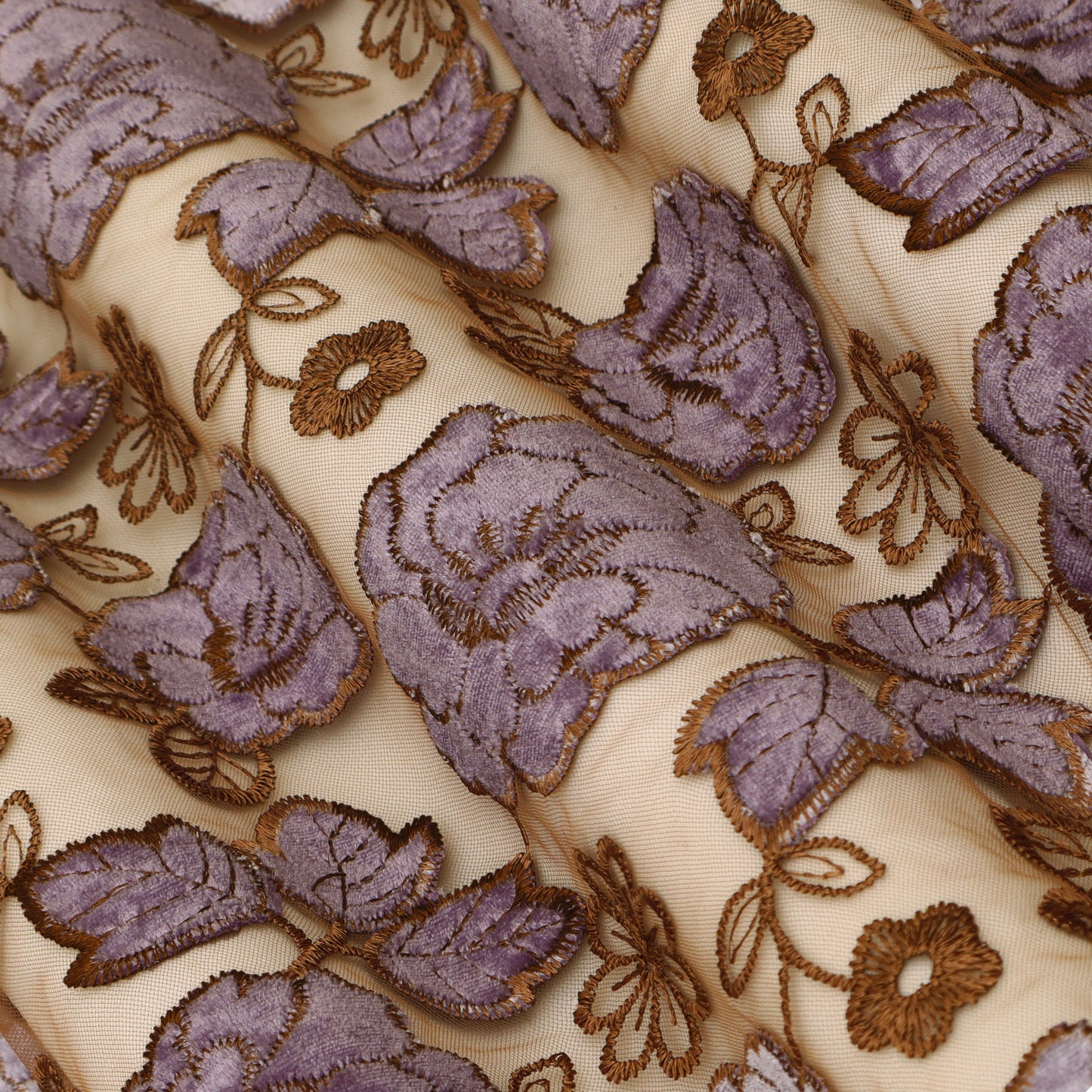 Net Velvet Embroidery Fabric