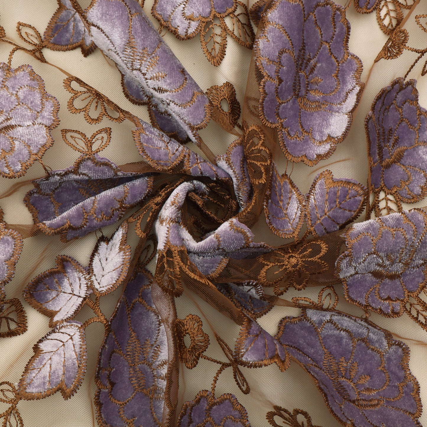 Net Velvet Embroidery Fabric