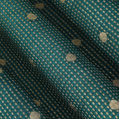 Rama Green Color Organza Booti Fabric