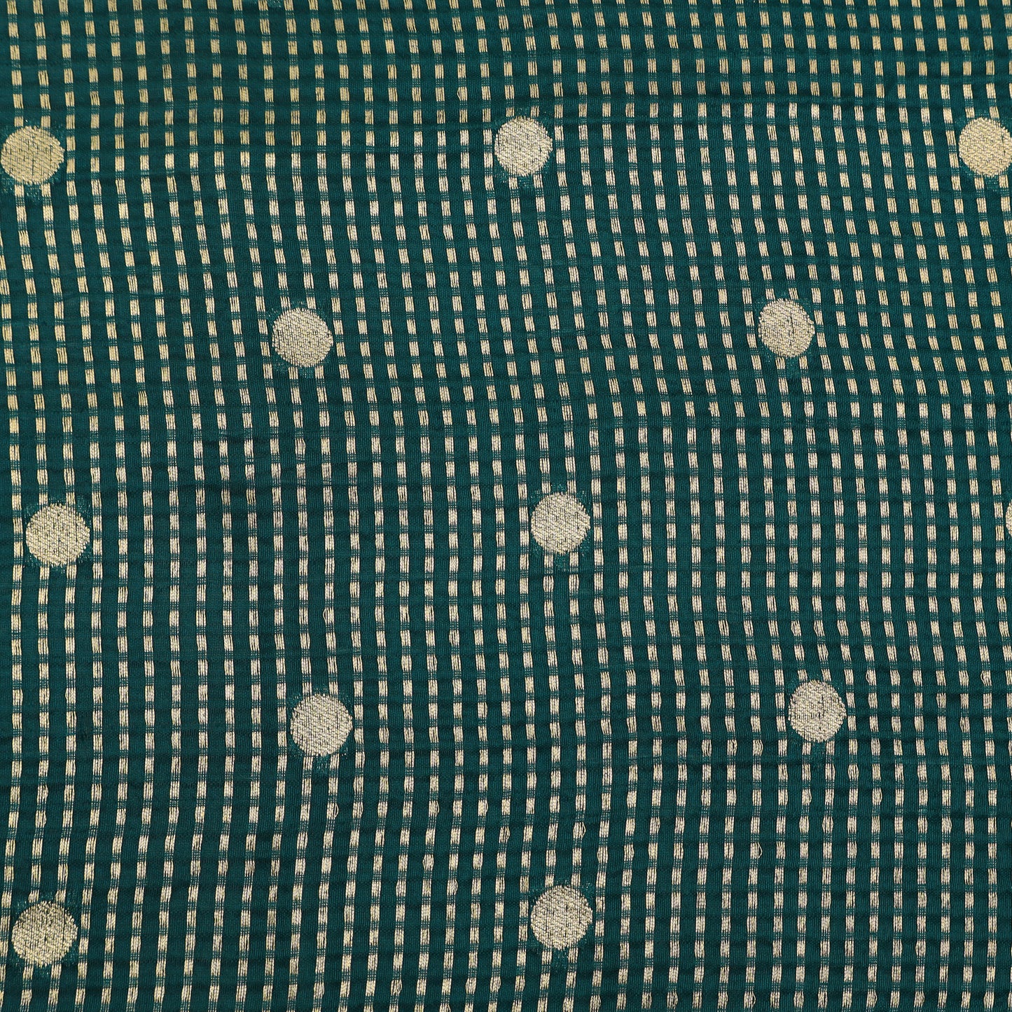 Rama Green Color Organza Booti Fabric