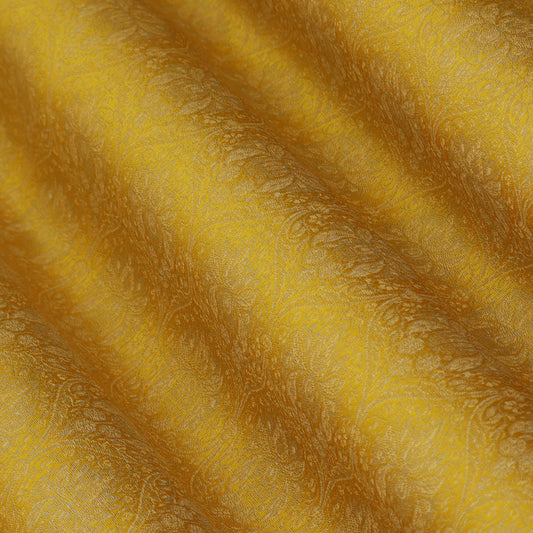 Yellow Color Brocade Fabric