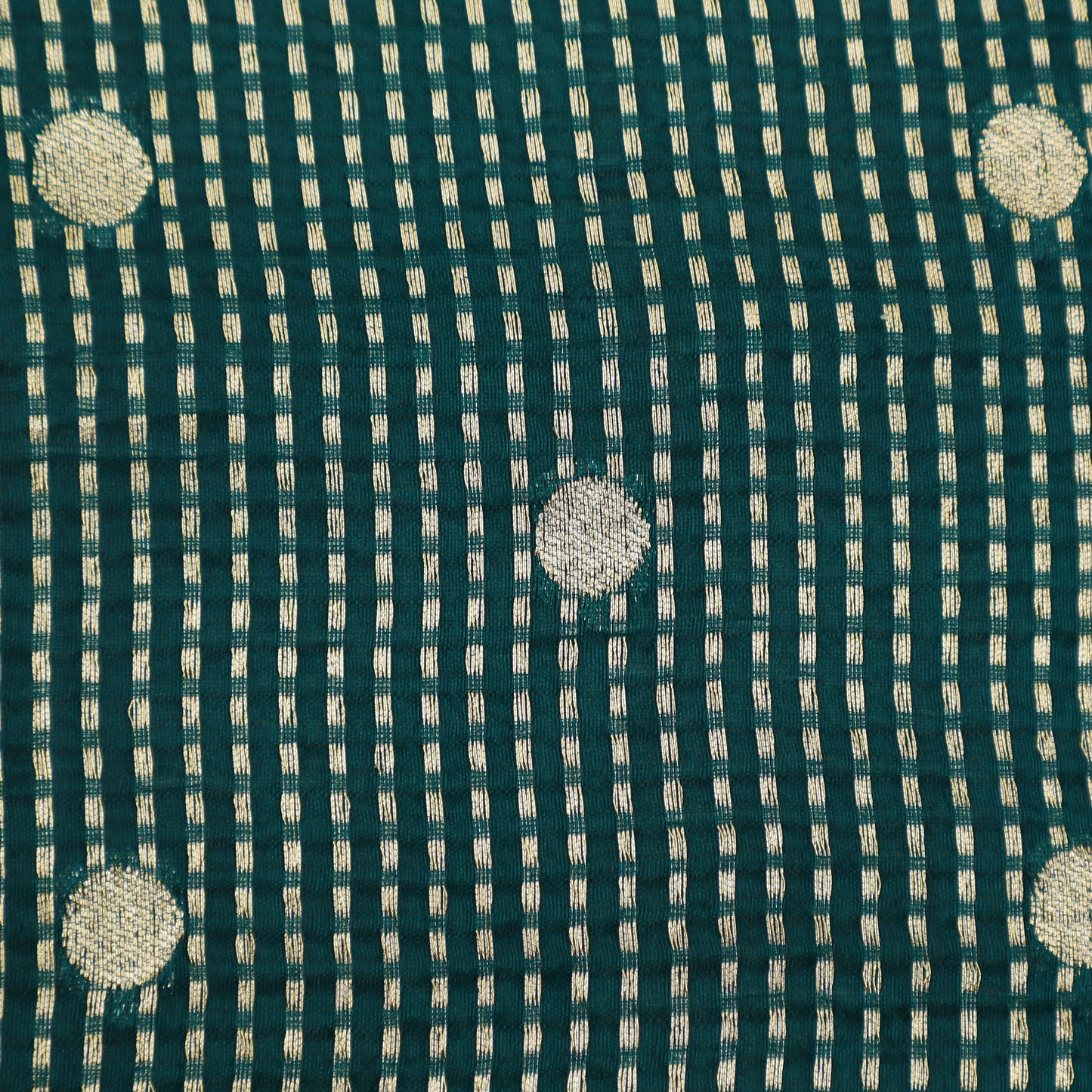 Rama Green Color Organza Booti Fabric