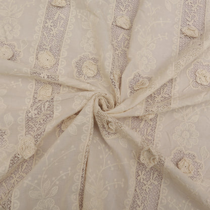 Cotton Chanderi Embroidery Fabric