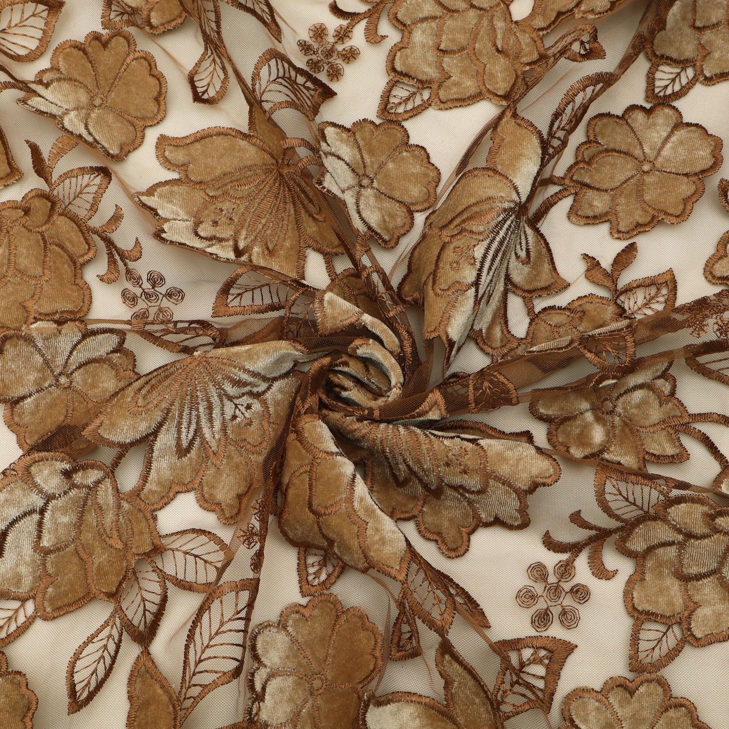 Net Velvet Embroidery Fabric.