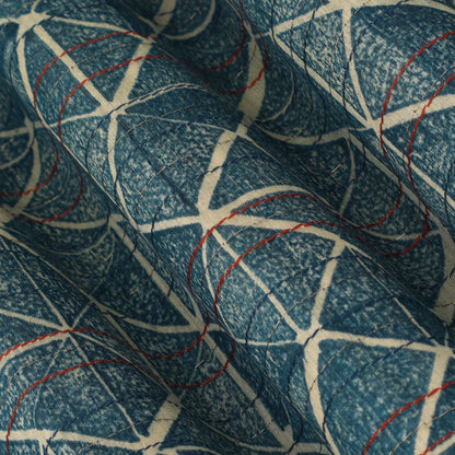 Denim Color Handloom Fabric