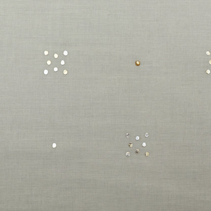 Off White Color Kora Mukesh Fabric