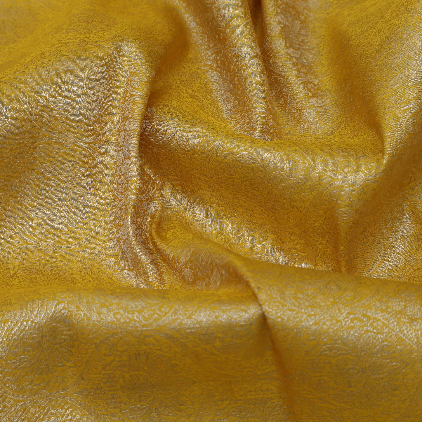 Yellow Color Brocade Fabric