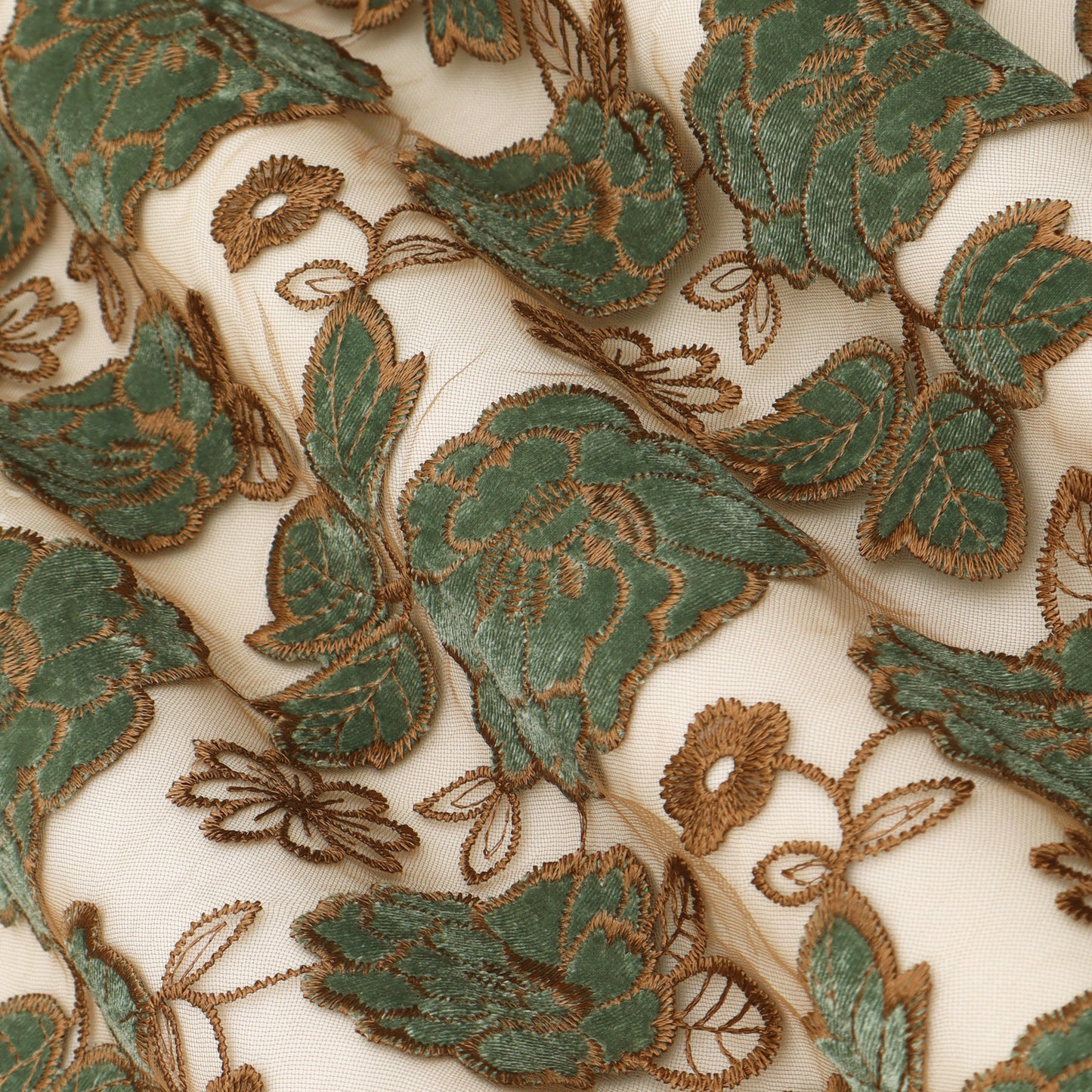 Net Velvet Embroidery Fabric